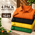 4 Pack Men’s Polo T-Shirts with Pocket ( P9 )