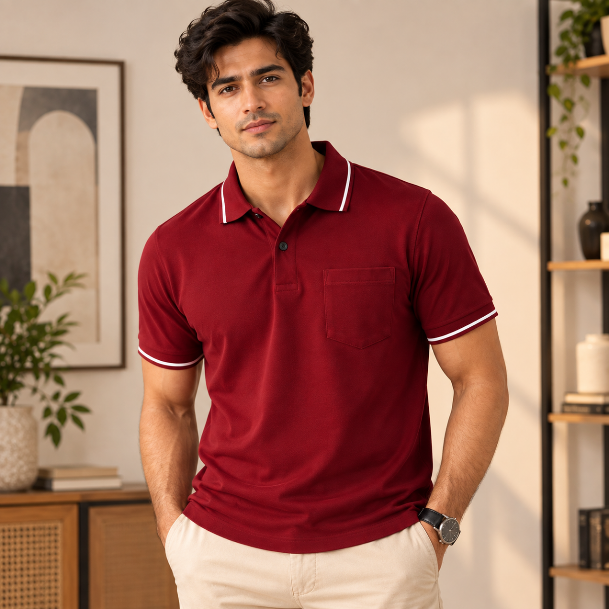 4 Pack Men’s Classic Polo T-Shirts | Everyday Style ( C9 )