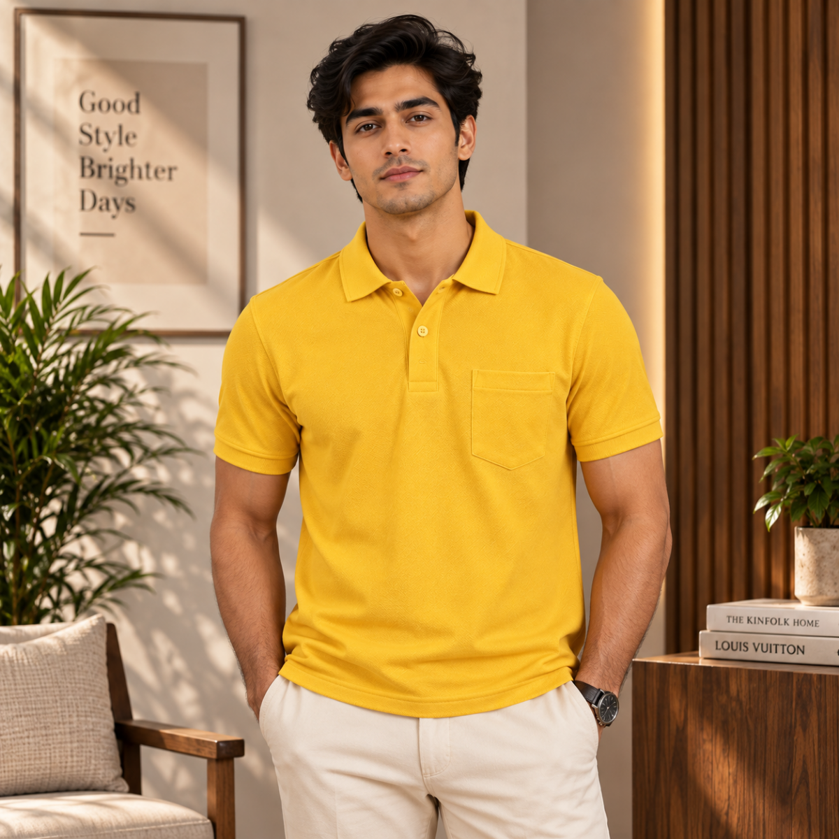 4 Pack Men’s Polo T-Shirts with Pocket ( P9 )