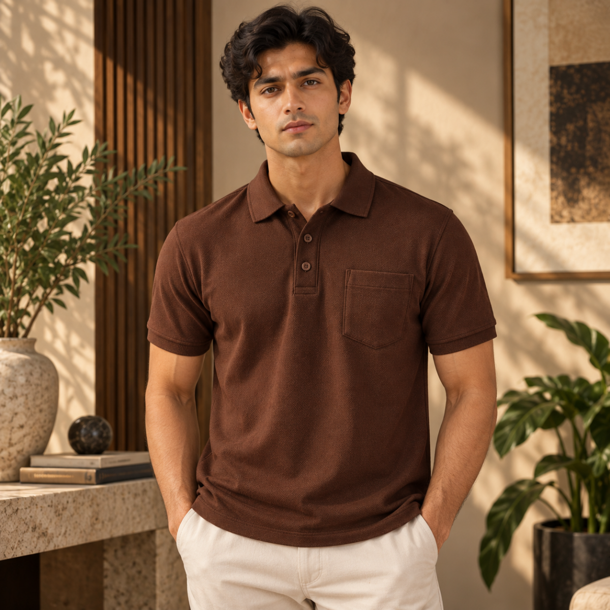 4 Pack Men’s Polo T-Shirts with Pocket ( P7 )