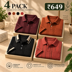 4 Pack Men’s Regular Fit Polo T-Shirts ( PT-2 )