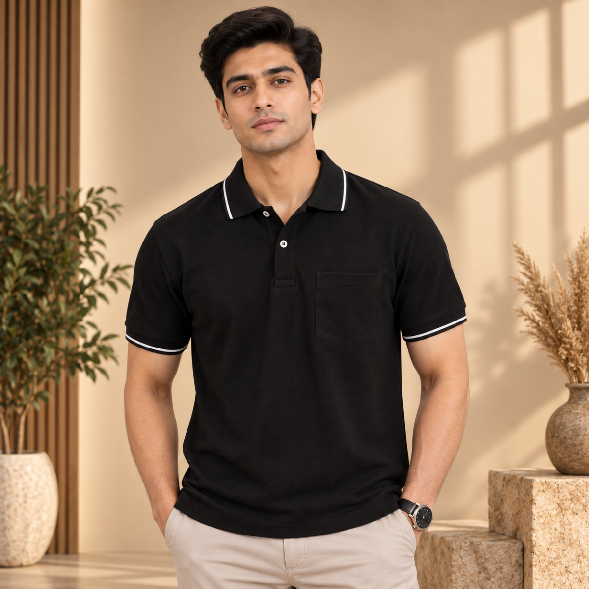 4 Pack Men’s Polo T-Shirts with Pocket ( P2 )