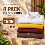 4 Pack Men’s Polo T-Shirts with Pocket ( P3 )