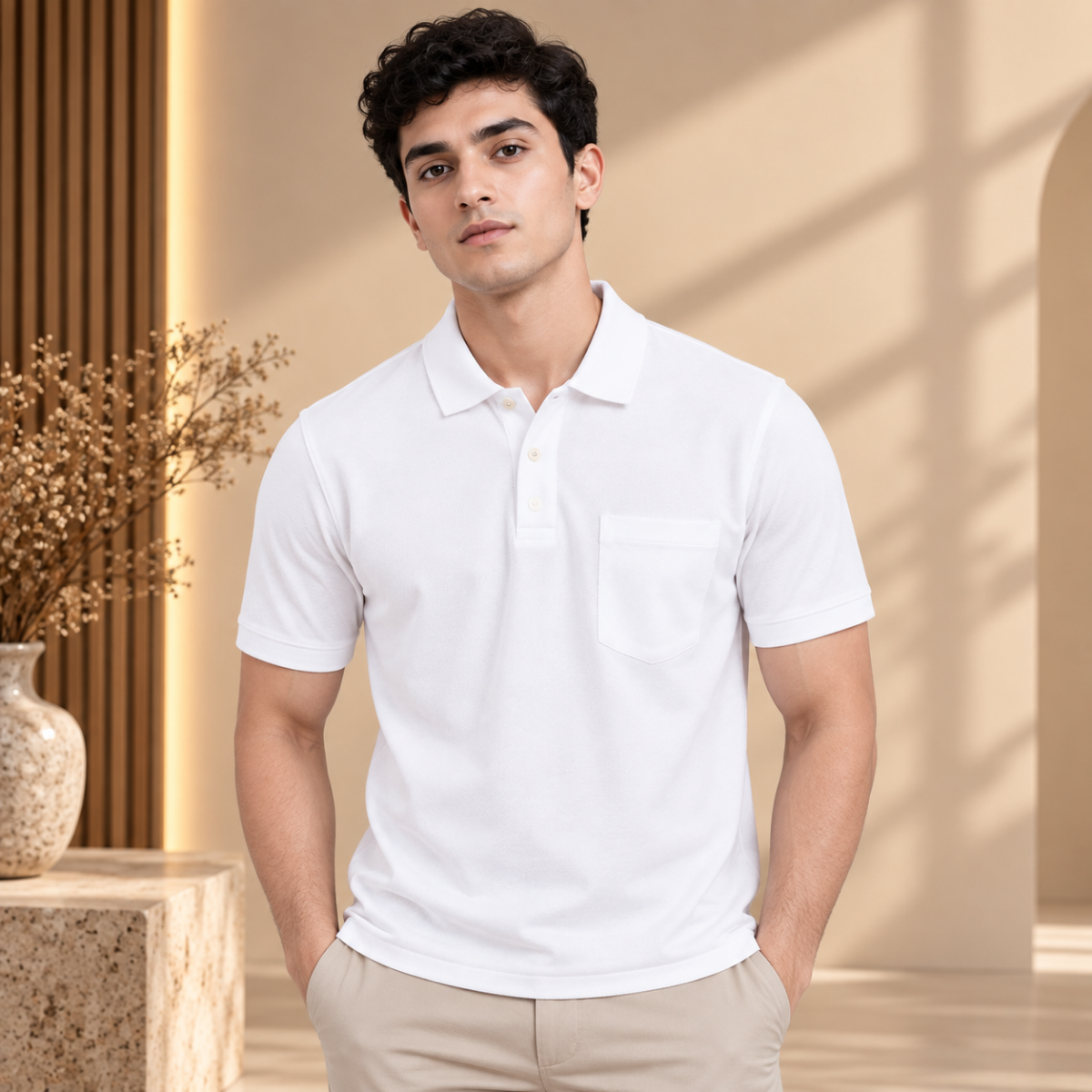 4 Pack Men’s Polo T-Shirts with Pocket ( P3 )