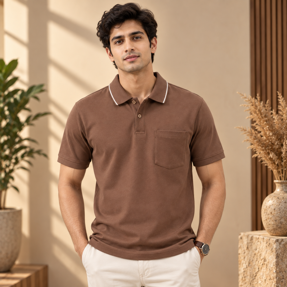 4 Pack Men’s Polo T-Shirts with Pocket ( P3 )