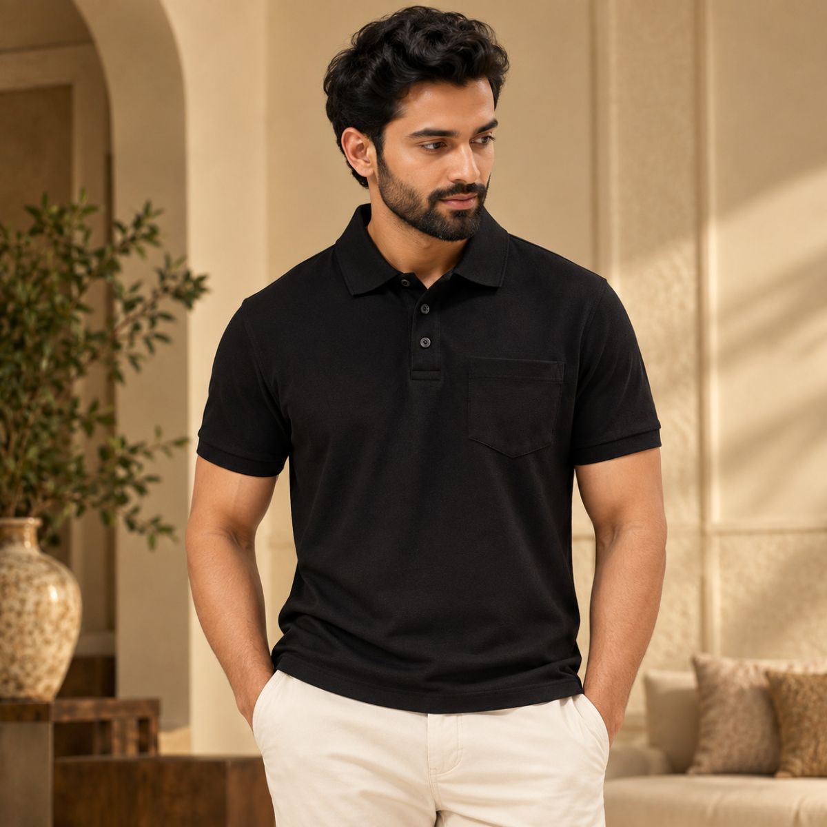 4 Pack Men’s Classic Polo T-Shirts | Everyday Style ( C1 )