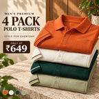 4 Pack Men’s Polo T-Shirts with Pocket ( P4 )