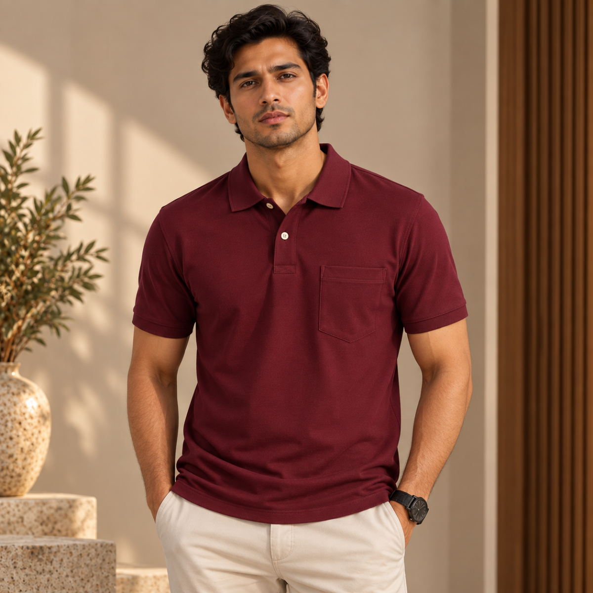 4 Pack Men’s Polo T-Shirts with Pocket ( P5 )