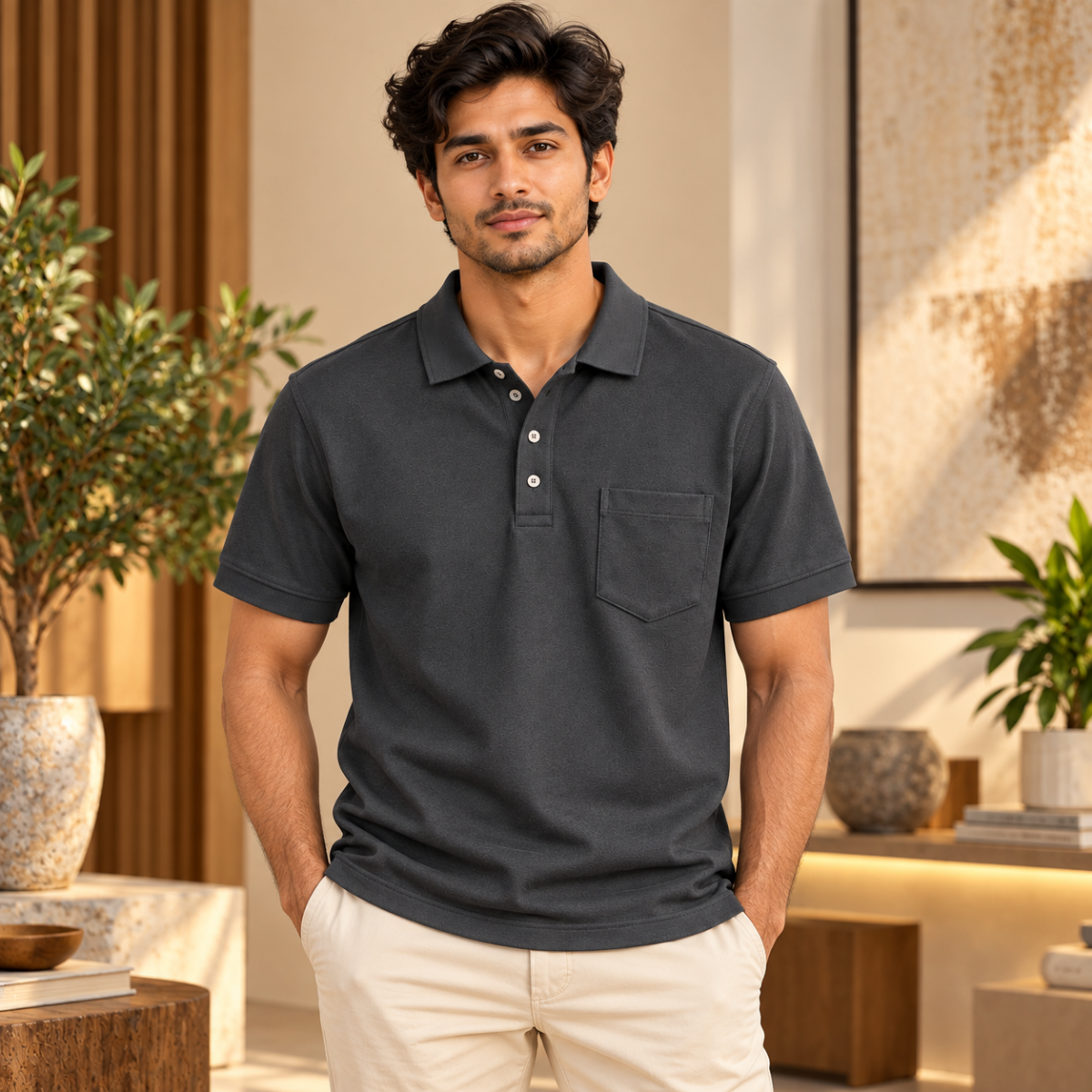 4 Pack Men’s Classic Polo T-Shirts | Everyday Style ( C5 )