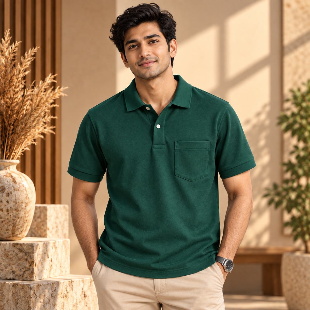 4 Pack Men’s Polo T-Shirts with Pocket ( P6 )