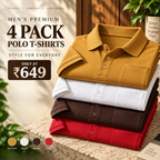 4 Pack Men’s Polo T-Shirts with Pocket ( P7 )