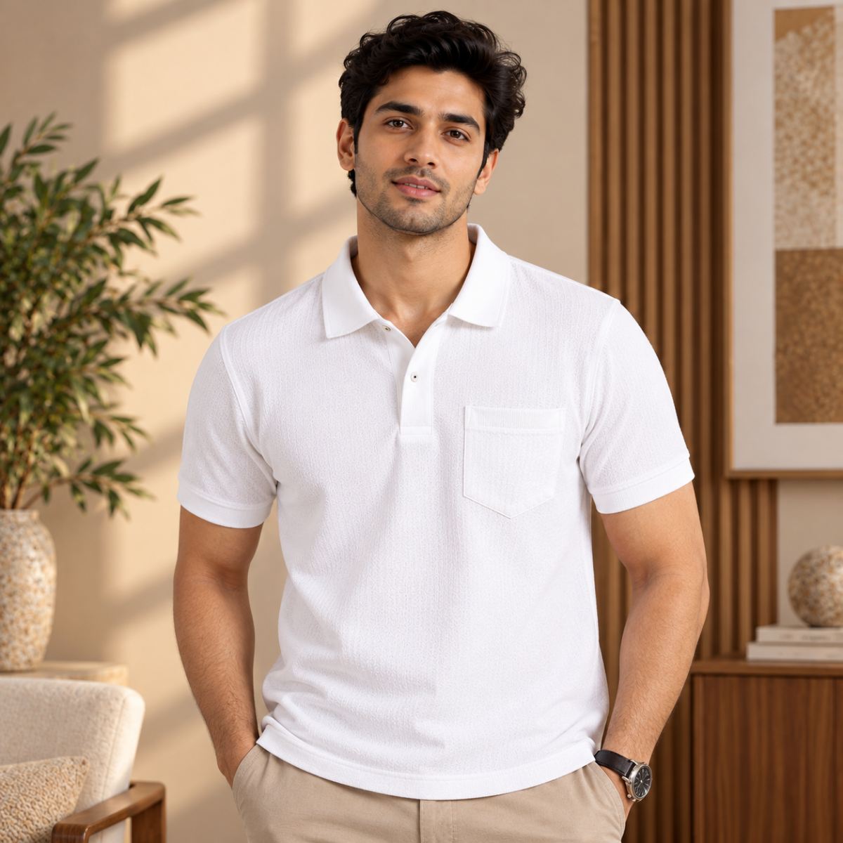 4 Pack Men’s Polo T-Shirts with Pocket ( P7 )