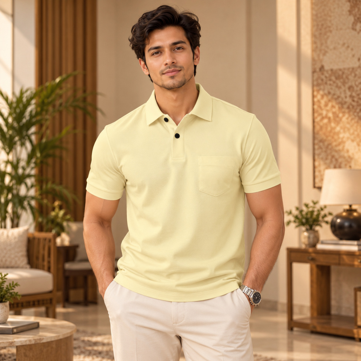 4 Pack Men’s Classic Polo T-Shirts | Everyday Style ( C7 )